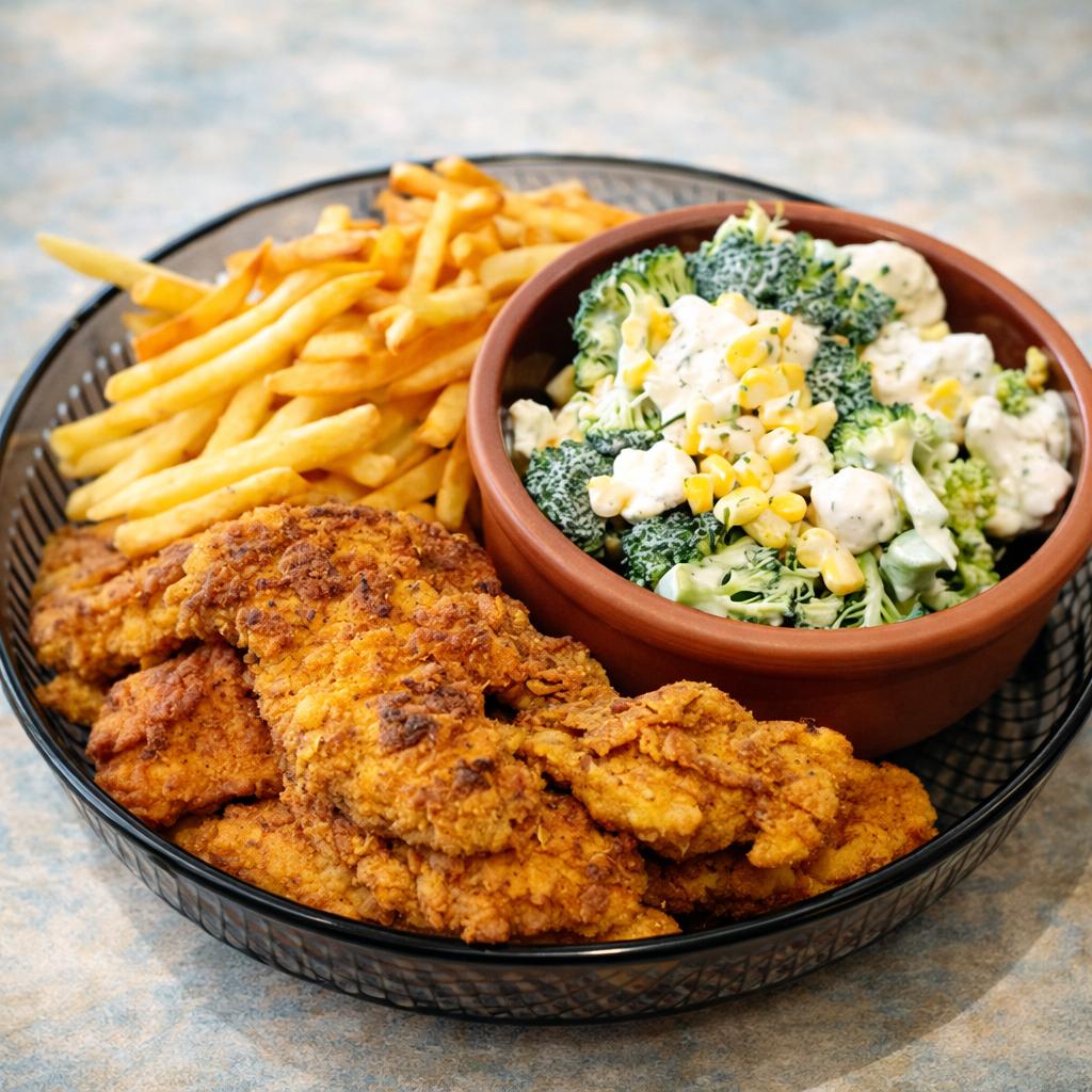 Crispy Breaded Fried Chicken 
