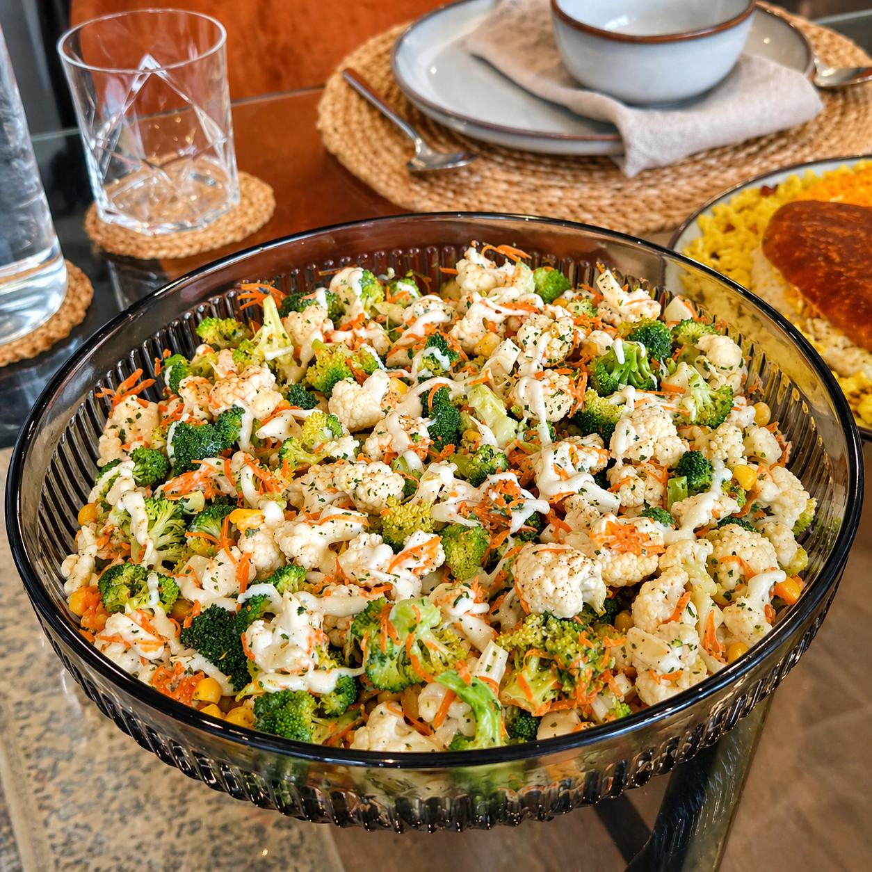Cauliflower and Broccoli Salad 